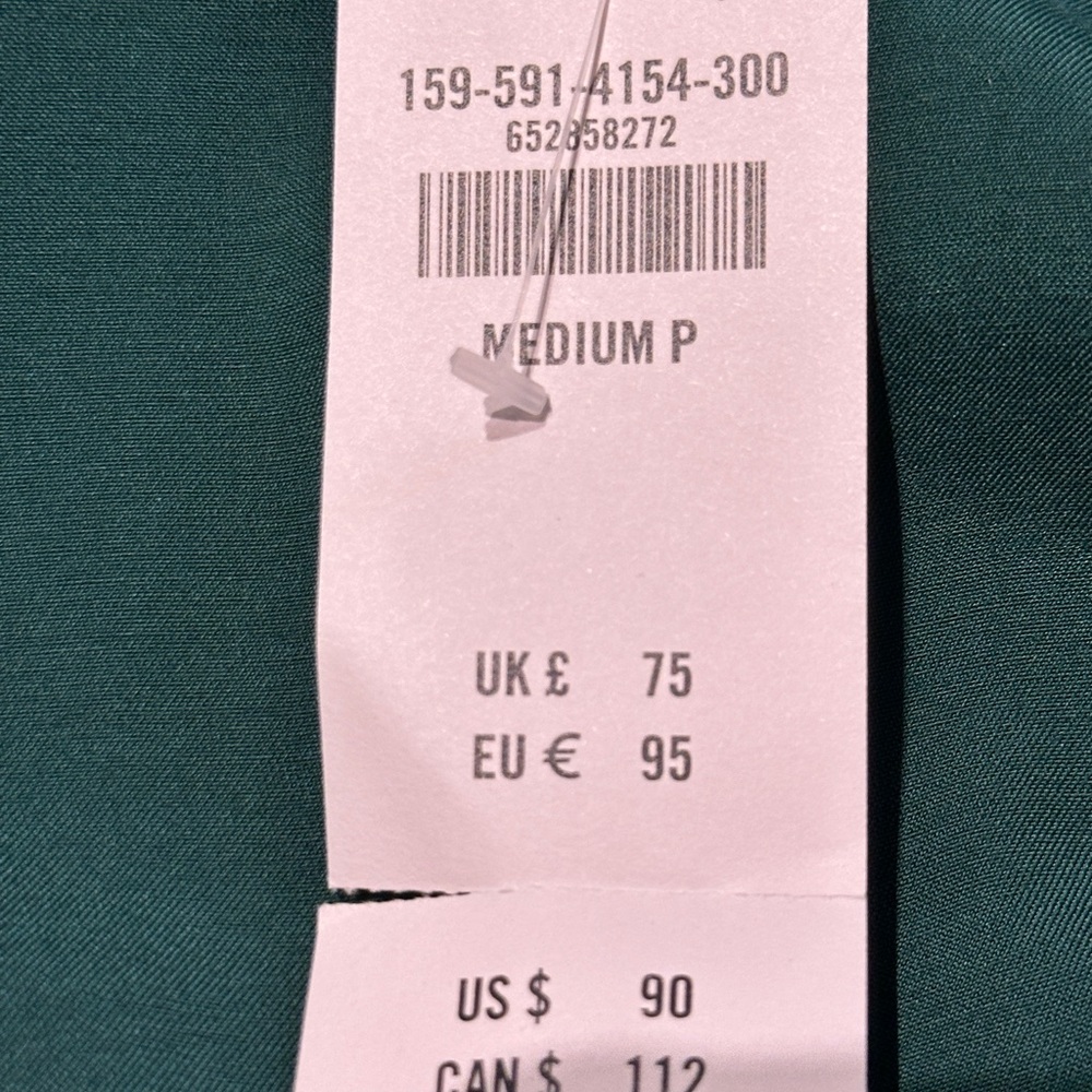 Abercrombie & Fitch Emerald Green Satin Slip Dress Size M Petite NWT. - Picture 7 of 10